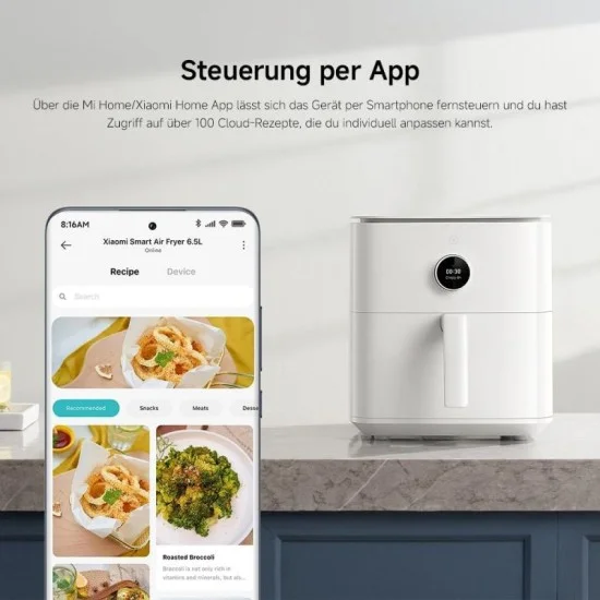 Xiaomi Smart Air Fryer 6.5L Capacity 1800W - White